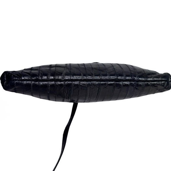 UNBRANDED BLACK EEL SKIN CROSSBODY BAG - Picture 6 of 8